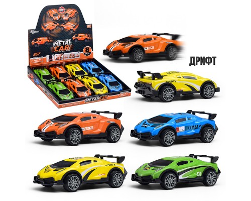 Набор машин "Инерциальный дрейф" металл, в коробке