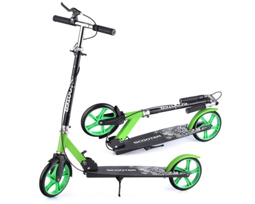 Самокат 2-х кол., зеленый, PU/ 200 мм, ABEC 7, в коробке