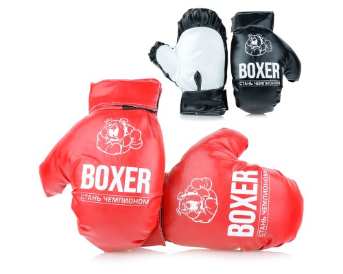 Детские игровые боксерские перчатки (1 пара) цвет в ассорт., в сетке