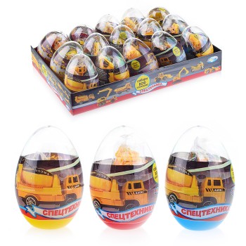 Игрушка сюрприз в яйце "Спецтехника"