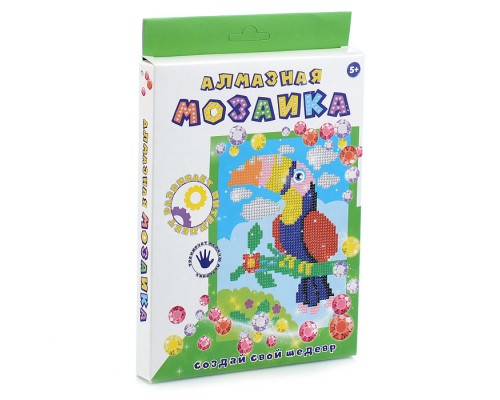 Алмазная мозаика "Тукан" 20х15см, частичное заполнение