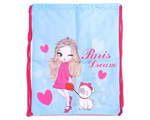 Мешок для обуви "Парижанка" 1 отделение, 330х420мм, петля для подвеса, полиэстер, 210 ден