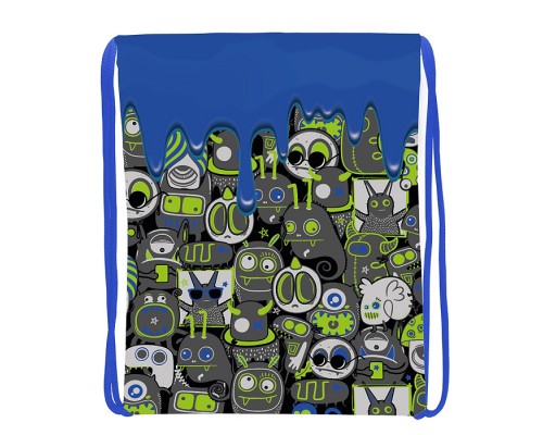 Мешок для обуви "Монстрики" 1 отделение, 330х420мм, петля для подвеса, полиэстер, 210 ден