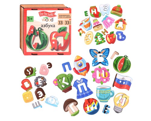 Пазлы зигзаг "Азбука" (деревянная)
