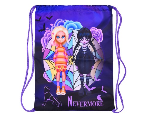 Мешок для обуви "Вэнсдэй" 1 отделение, 330х420мм, петля для подвеса, полиэстер, 210 ден