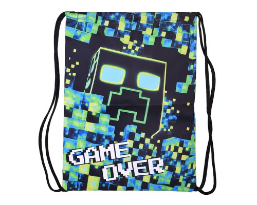 Мешок для обуви "Game over" 1 отделение, 370х470мм, петля для подвеса, полиэстер 210 ден