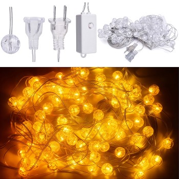 Электрогирлянда интерьерная "Шарики", цвет белый теплый