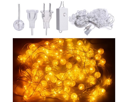 Электрогирлянда интерьерная "Шарики", цвет белый теплый