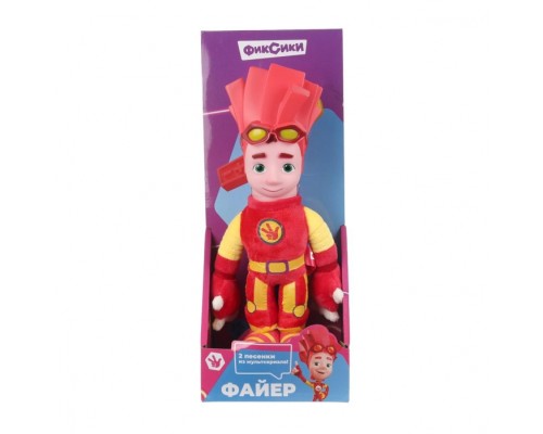 Мягкая игрушка "Фиксики" Файер 27 см, муз. чип, в коробке