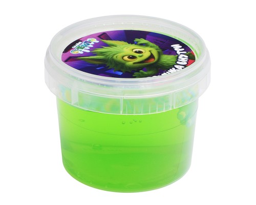 Слайм "Стекло" 90 гр Зеленый с игрушкой