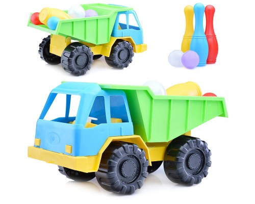 Авто Грузовик + Набор: 3 кегли и 2 шара, в сетке