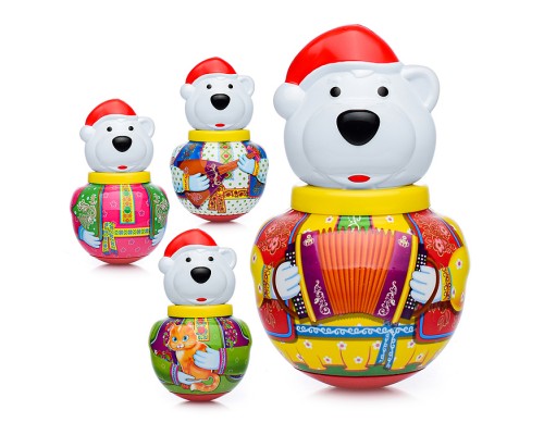 Неваляшка малая Белый медведь Борис в п/пакете