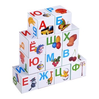Кубики обучающие "Азбука в картинках"