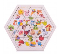 Настольная игра 19,5х22,5х1 "Собирай-ка" Гексагон дер.