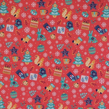 Упаковочная бумага "Пряничная"НОВОГОДНЯЯ  рулон в термопленке. Размер 70х100 см.