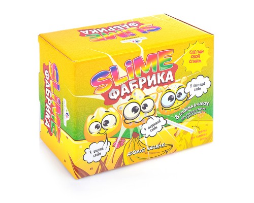 Набор для опытов и экспериментов "Юный химик", "Слайм фабрика" "Банан"