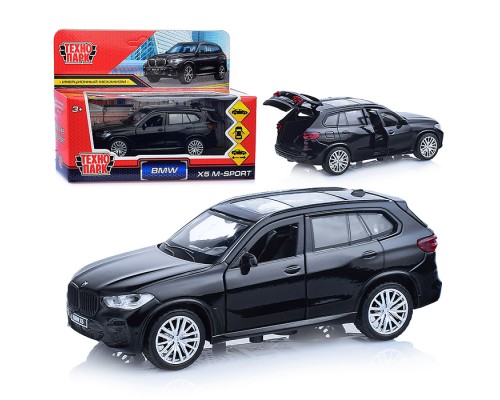 Машина металл BMW X5 M-SPORT 12 см, (откр. двери, багаж, черн) в коробке