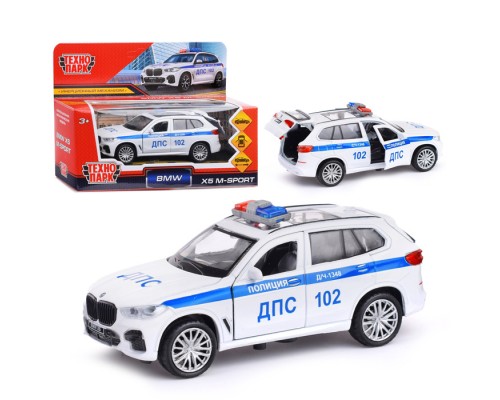 Машина металл BMW X5 M-Sport Полиция 12 см, (откр. двери, баг,) в коробке