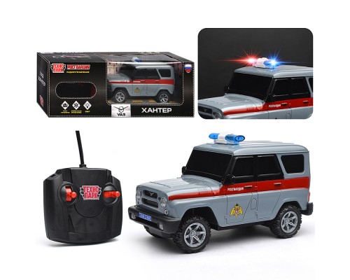 Машина UAZ Hunter Росгвардия, р/у 18 см, свет, сер, в коробке