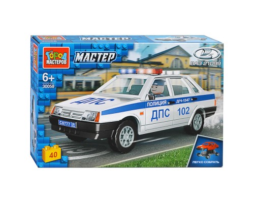 Конструктор LADA ВАЗ-21099 Полиция, 40 дет. (легко собрать)