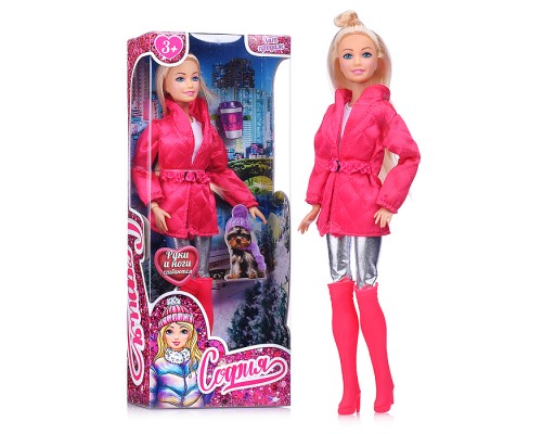 Кукла София 29см. (руки и ноги сгиб., акс,) в коробке