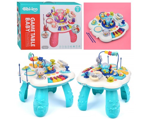 Столик развивающий "Мышонок" голубой, в коробке