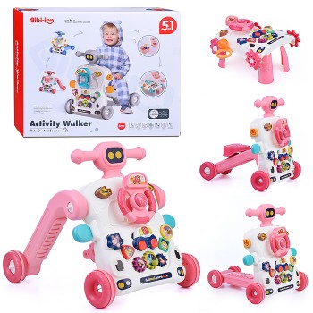 Игровой центр-Каталка "Веселое детство" музыкальные, в коробке