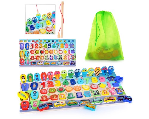 Набор "Сортер-Вкладыш" MAXI с магнитной рыбалкой, в пакете