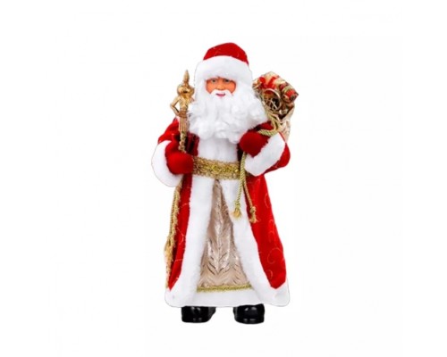Новогодняя фигурка "Дед Мороз В красной шубке" с питанием от батареек, со звуковыми эффектами