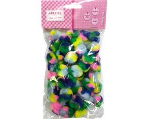 Набор помпонов для творчества "DIY" 25 мм, 50 шт, пастельные цвета