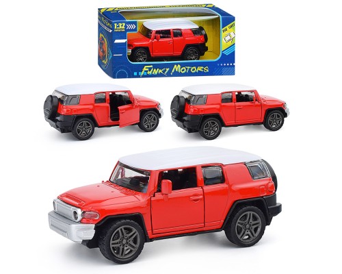 Красная инерционная машинка Внедорожник die-cast,1:32, открывающиеся двери