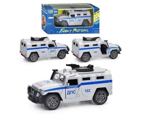 Инерционная машинка Джип Полиция die-cast,1:32, открывающиеся двери
