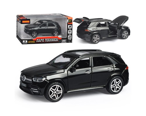 Машина метал. инерционная, М1:36, 4 открыв. двери "Парк Техники" джип черный