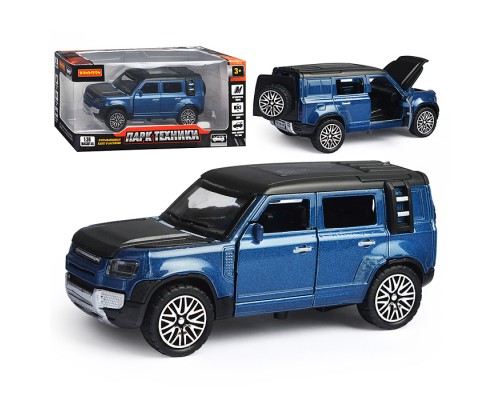 Машина метал. инерционная, М1:36, 4 открыв. двери "Парк Техники" джип синий