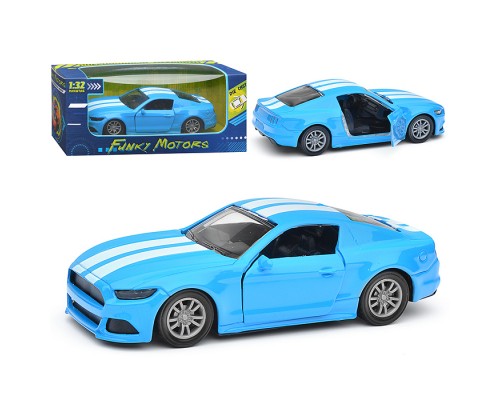 Голубая инерционная машинка Спорткар с дизайном die-cast,1:32, открывающиеся двери