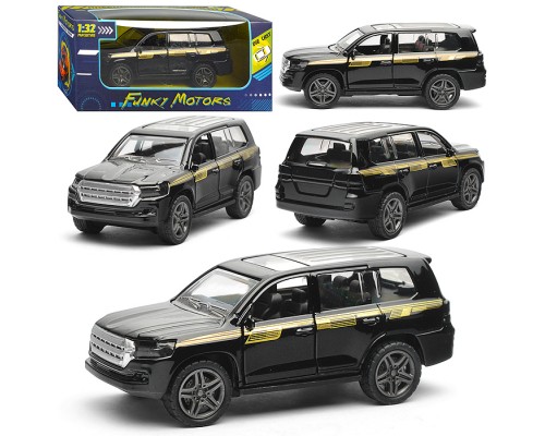Чёрная инерционная машинка с прозрачной крышей die-cast,1:32, открывающиеся двери