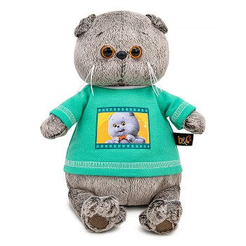 Кот Басик в лонгсливе с принтом "Мультсериал"