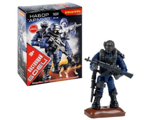 Набор солдатик с оружием "Настоящий боец" спецназовец, высота 6 см,