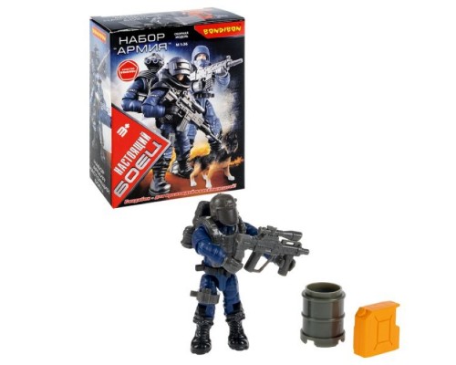 Набор солдатик с оружием "Настоящий боец" спецназовец, высота 6 см,