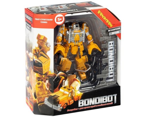 Трансформер 2в1 робот-строит. техника (трактор с ковшом), метал. детали