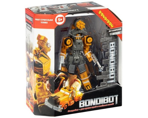 Трансформер 2в1 робот-строит. техника (бетономешалка), метал. детали,