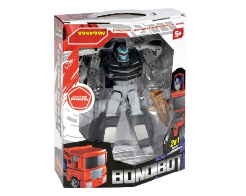 Трансформер 2в1 "Робот-автомобиль" чёрная Полиция