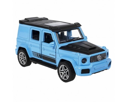 Машина метал. инерционная, М1:36, 4 открыв. двери "Парк Техники" джип голубой
