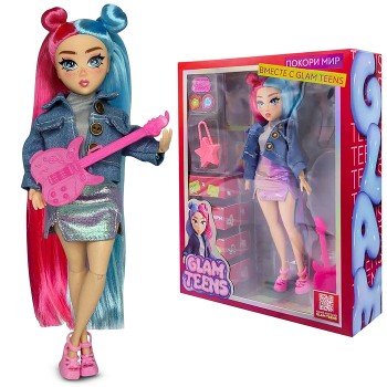 Модная кукла коллекция Glam Teens Алекс с аксессуарами, 25 см,