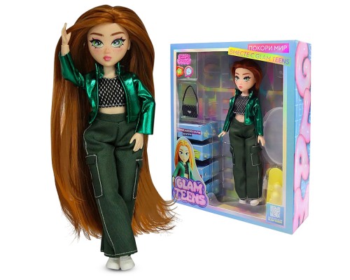 Модная кукла коллекция Glam Teens Джинни с аксессуарами, 25 см,