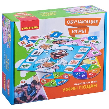 Настольная игра "Ужин подан" BOX 22x5,6x21см обучающая игра