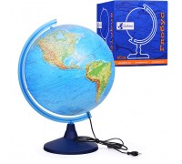 Глобус Земли физико-политический 400мм с подсветкой Классик Евро