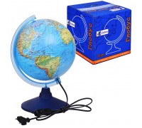 Глобус Земли физико-политический 210мм с подсветкой Классик Евро