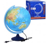 Глобус Земли физико-политический 320мм с подсветкой Классик Евро