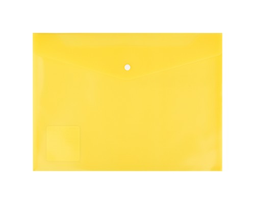 Папка-конверт с кнопкой А4 120 мкр. диагональ. желтый Classic Lite
